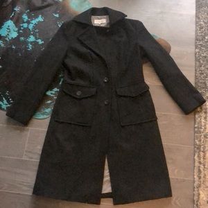 Calvin Klein Sz 8 BLACK wool gorgeous coat!❤️❤️